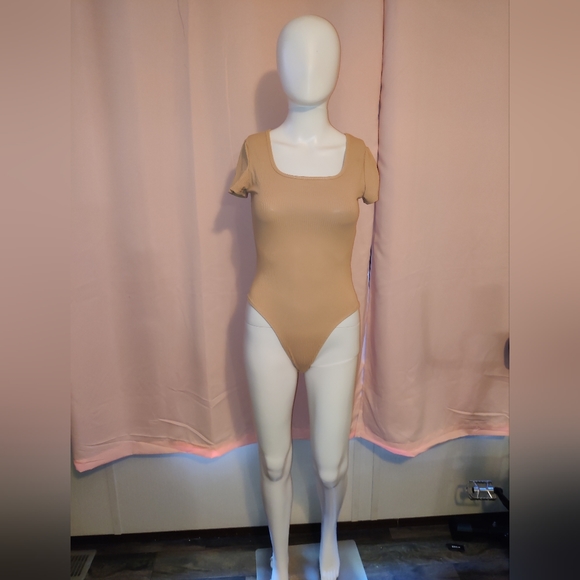 Women Bodysuit Other - #### NWT-UPC RIB NITTED SCOOP NECK BODYSUIT( PETITES SIZE)